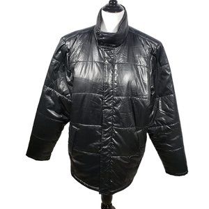 J. Ferrar Women's size Large Black Puffy Winter Coat - Gently Used